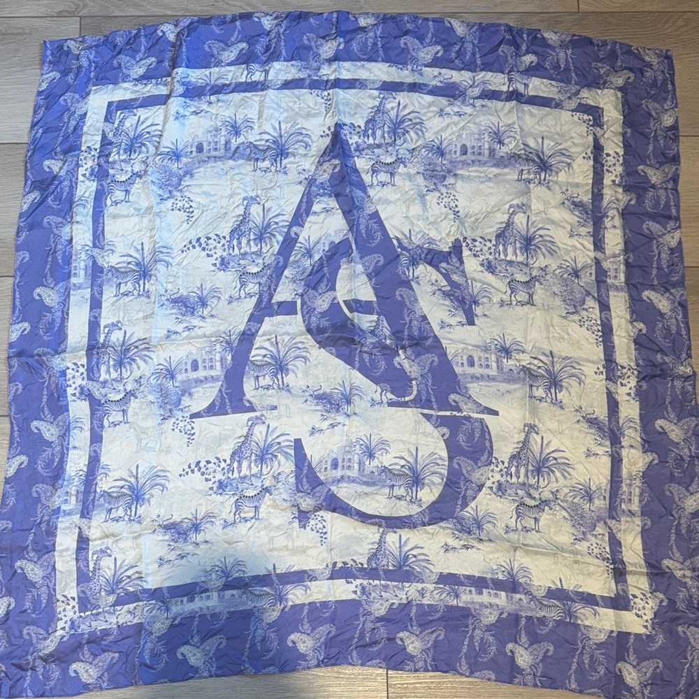 All Saints Blue and White Men's Scarf